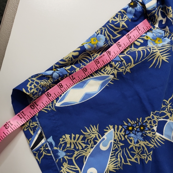 First Wave Hawaiian Print Retro Tropical Board Shorts Vacation Cruise Tropical L - Picture 8 of 14